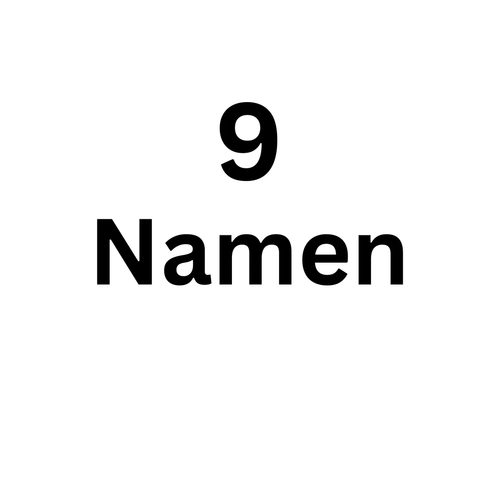 9 Namen